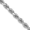 10k White Gold 3.0mm Diamond-cut Rope Chain
