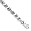 10k White Gold 4.0mm Diamond-cut Rope Chain