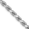 10k White Gold 4.0mm Diamond-cut Rope Chain