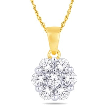 Diamond Flower Pendant