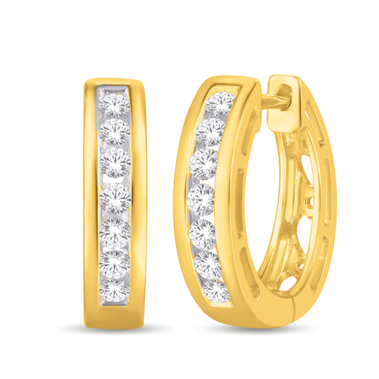 Diamond Classic Hoops