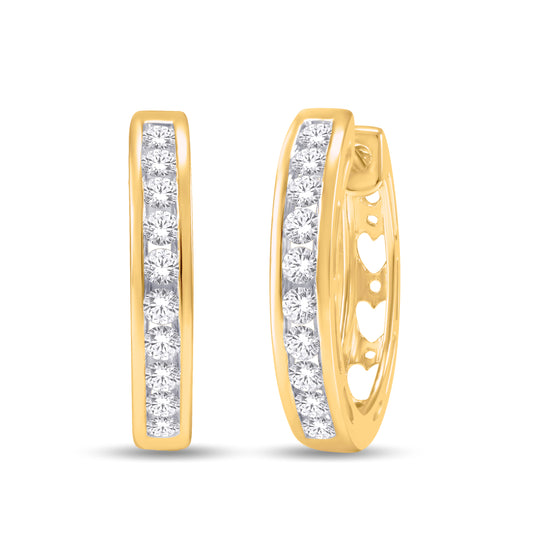 Diamond Classic Hoops