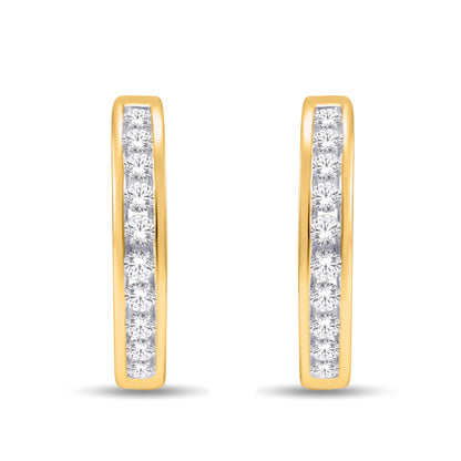 Diamond Classic Hoops
