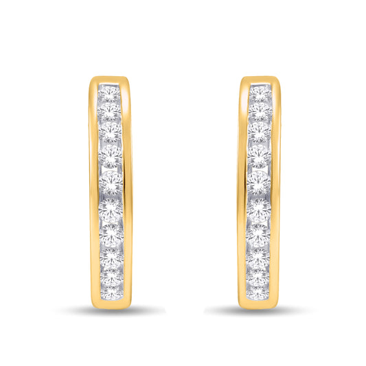 Diamond Classic Hoops