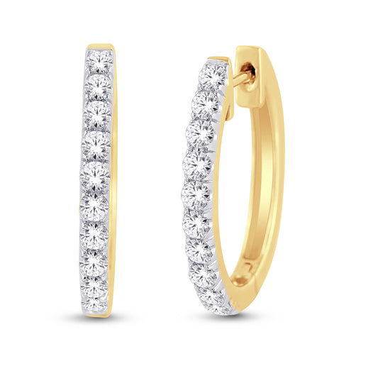 Diamond Classic Hoops