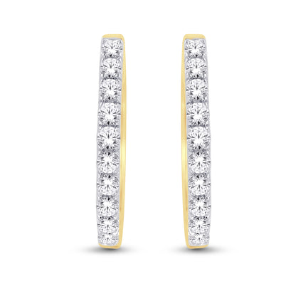 Diamond Classic Hoops