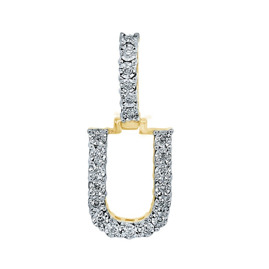 Diamond Initial (U) HipHop Pendant