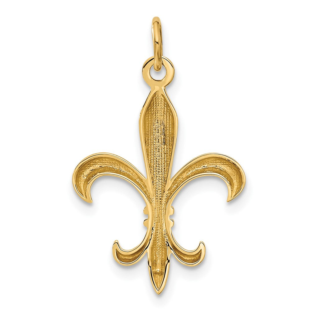 10k Hollow Fleur De Lis Charm