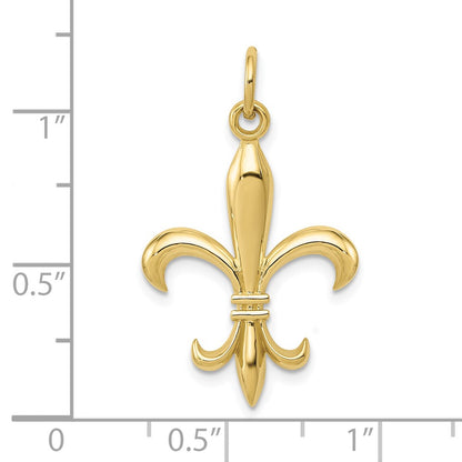 10k Hollow Fleur De Lis Charm