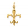 10k Hollow Fleur De Lis Charm