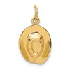 10k Polished Cowboy Hat Charm