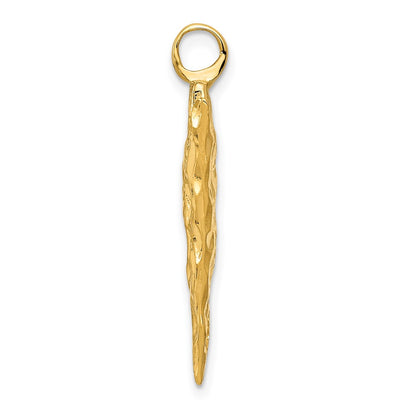 10k Nugget Textured Arrowhead Charm