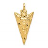 10k Nugget Textured Arrowhead Charm