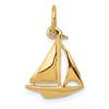 10k Polished Sailboat Charm