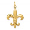 10k Solid Fleur de Lis 3-D Charm