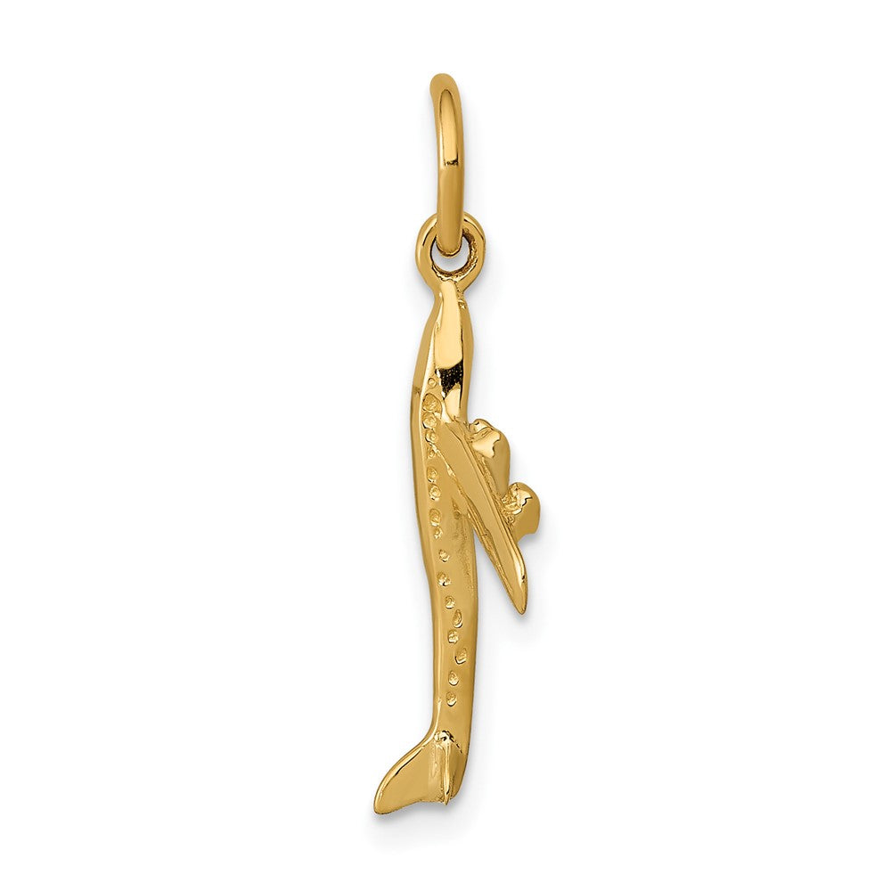 10k 3-D Polished Jet Charm