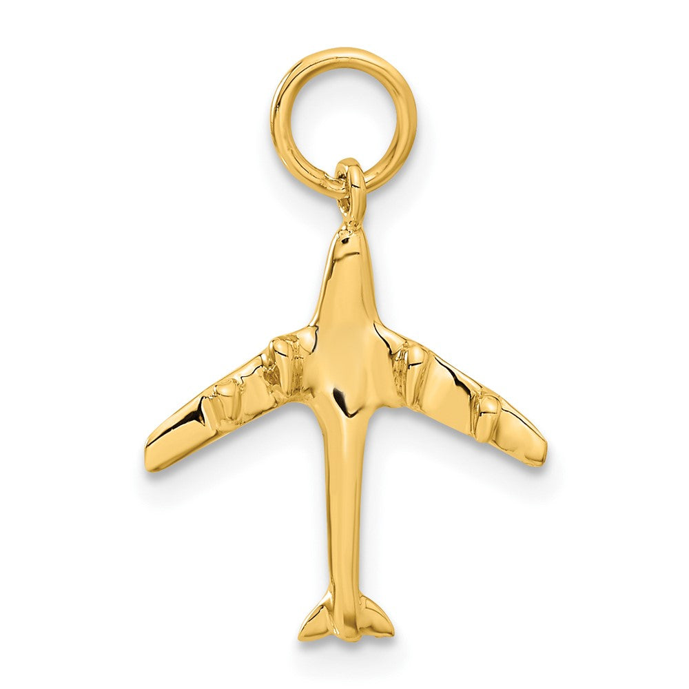10k 3-D Polished Jet Charm