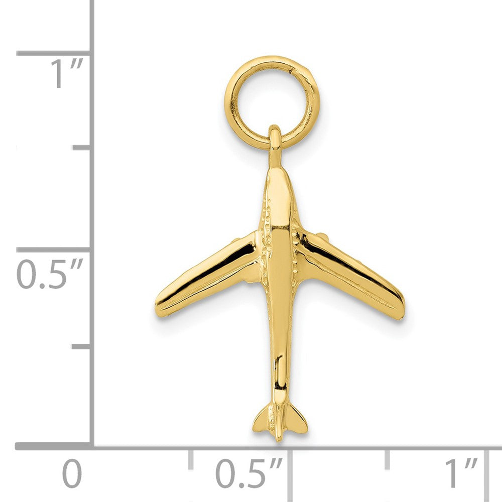 10k 3-D Polished Jet Charm