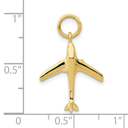 10k 3-D Polished Jet Charm