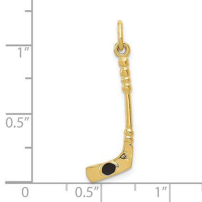 10k Hockey Stick with Enamel Charm