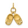 10k Polished 3-D Baby Shoes Charm