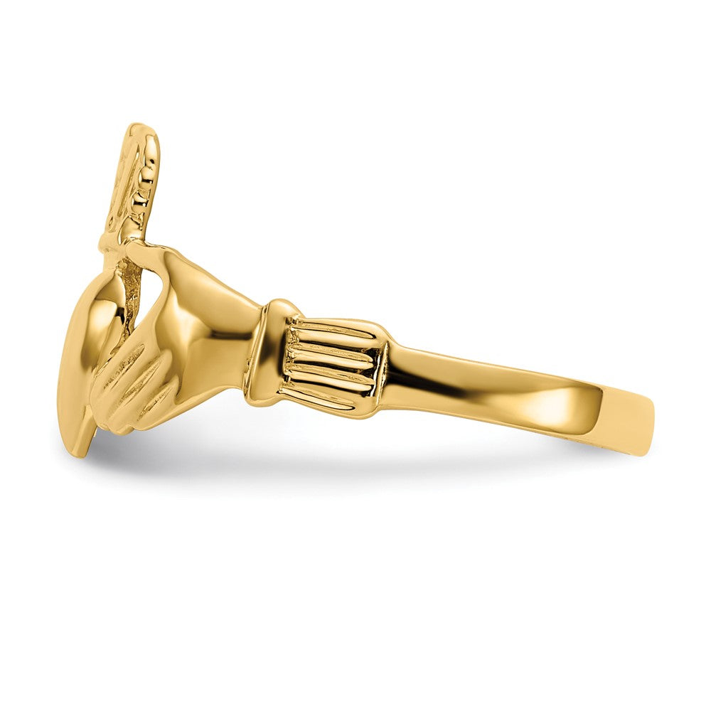 10k Polished Ladies Claddagh Ring