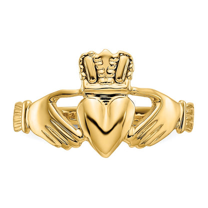 10k Polished Ladies Claddagh Ring