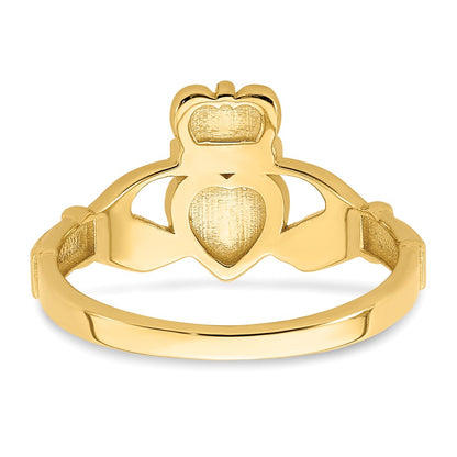 10k Polished Ladies Claddagh Ring