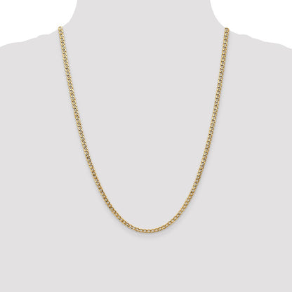 10k 3.35mm Semi-Solid Curb Link Chain