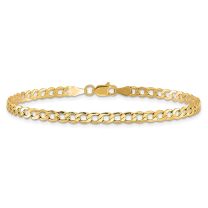 10k 3.35mm Semi-Solid Curb Link Chain