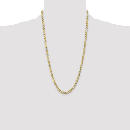 10k 5.25mm Semi-Solid Curb Link Chain