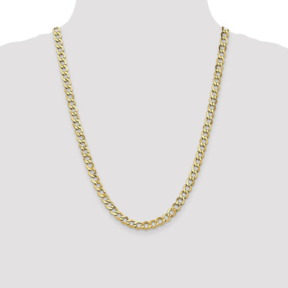 10k 6.5mm Semi-Solid Curb Link Chain