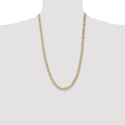 10k 6.5mm Semi-Solid Curb Link Chain