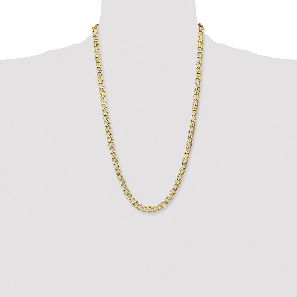 10k 7mm Semi-Solid Curb Link Chain