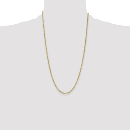 10k 2.5mm Semi-Solid Figaro Chain