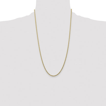 10k 2.5mm Semi-Solid Curb Link Chain