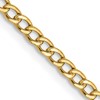 10k 2.5mm Semi-Solid Curb Link Chain