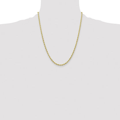 10k 3mm Semi-Solid Rope Chain