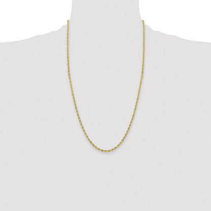 10k 3mm Semi-Solid Rope Chain