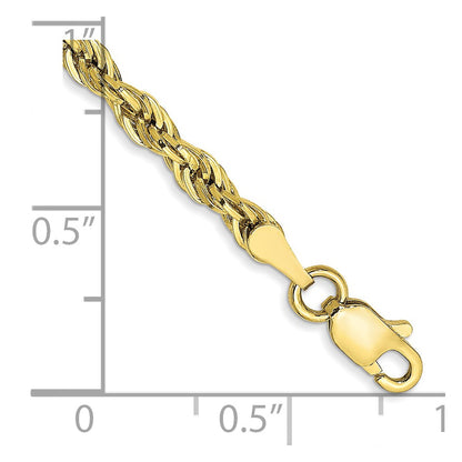 10k 3mm Semi-Solid Rope Chain