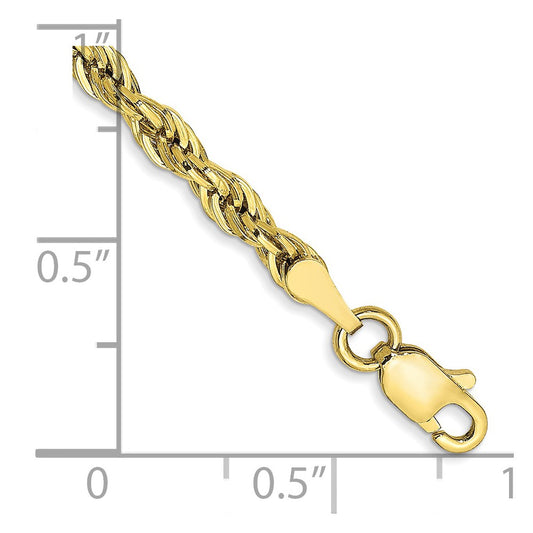 10k 3mm Semi-Solid Rope Chain