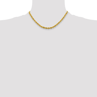 10k 4.25mm Semi-Solid Rope Chain