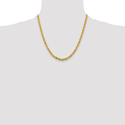 10k 4.25mm Semi-Solid Rope Chain