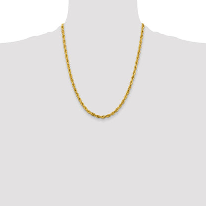 10k 4.25mm Semi-Solid Rope Chain