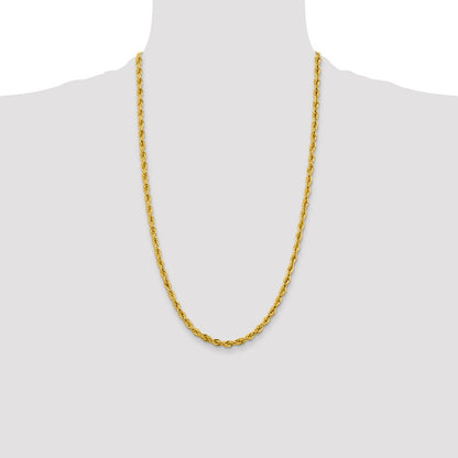 10k 4.25mm Semi-Solid Rope Chain