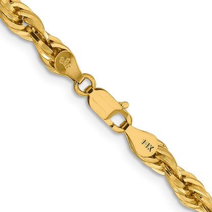 10k 4.75mm Semi-Solid Rope Chain