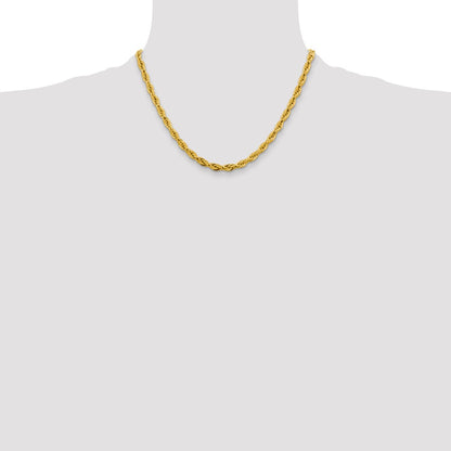 10k 4.75mm Semi-Solid Rope Chain