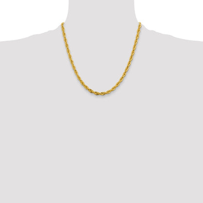 10k 4.75mm Semi-Solid Rope Chain