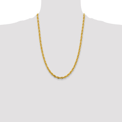 10k 4.75mm Semi-Solid Rope Chain