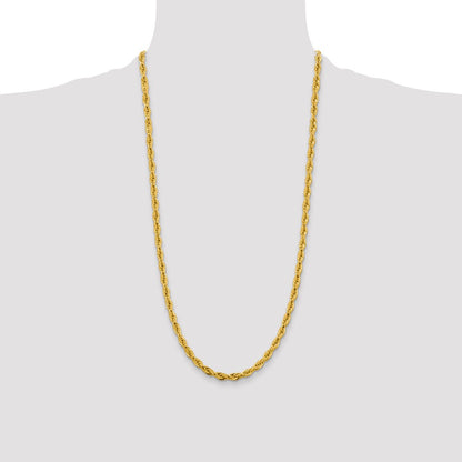 10k 4.75mm Semi-Solid Rope Chain